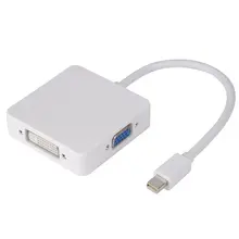 3 in 1 Mini DP DisplayPort to HDMI / DVI / VGA Display Port Cable Adapter for Apple MacBook Pro