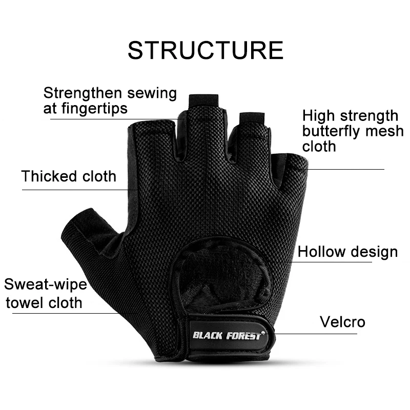 Перчатки для велосипедистов с половинным пальцем мужские и женские перчатки «MTB» дышащий Противоскользящий дорожный велосипедные перчатки мотоциклетные спортивные перчатки для верховой езды