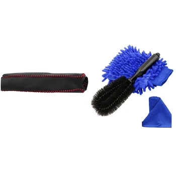 

NEW-Car Wheel Cleanning Brush,Wheel and Component Brush & Car Handbrake Covers Case for Mazda CX-5 2013-2014 Mazda 3