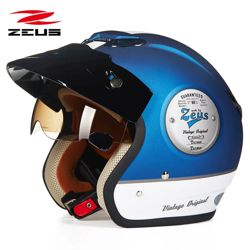 ZEUS 381c Ретро мотоциклетный шлем с половинчатым лицом скутер capacete Открытый