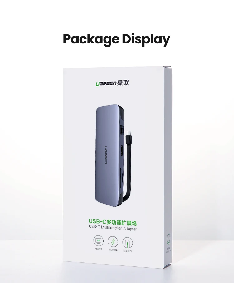 Ugreen USB C концентратор портативный type C к Мульти USB 3,0 концентратор HDMI адаптер док-станция для MacBook Pro Air USB-C 3,1 разветвитель порт type C концентратор