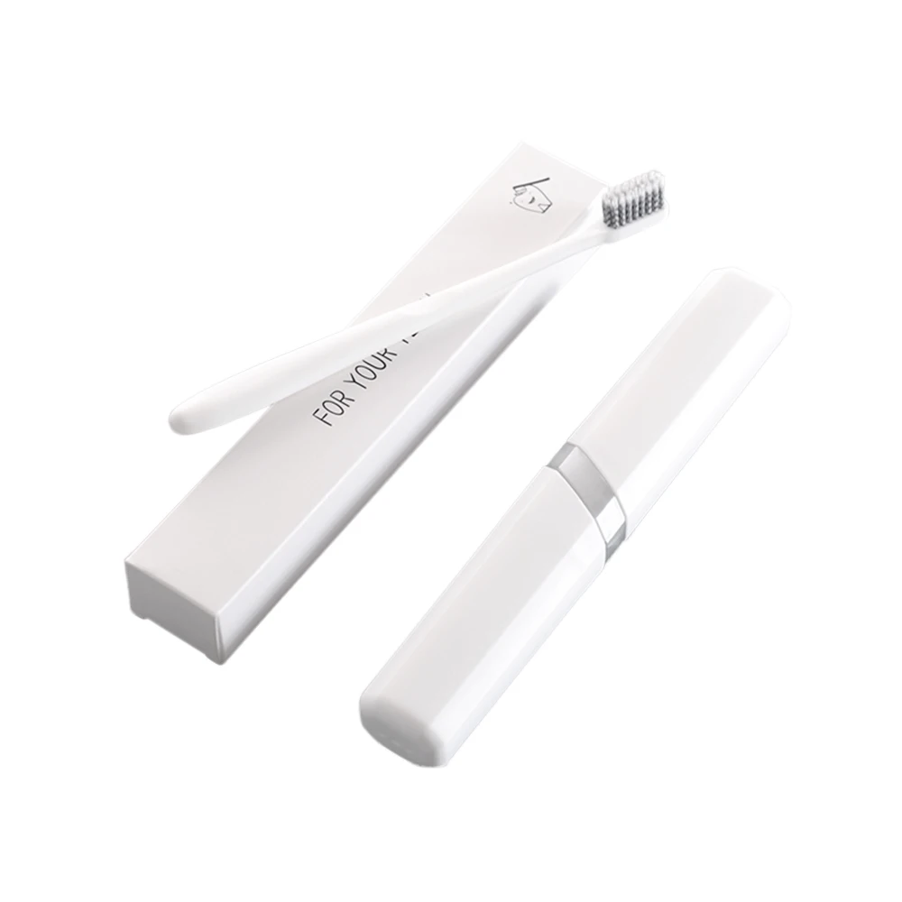 Портативная зубная щетка с футляром для хранения ухода за полостью рта мягкая щетина зубная щетка для уличного использования в путешествиях аксессуары для ванной комнаты