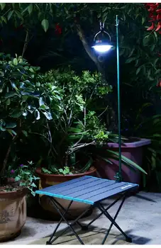 

DishyKooker Portable Folding Lamp Pole Aluminum Alloy Hiking Camping Ultralight Tent Lantern Fixing Stand Light Holder