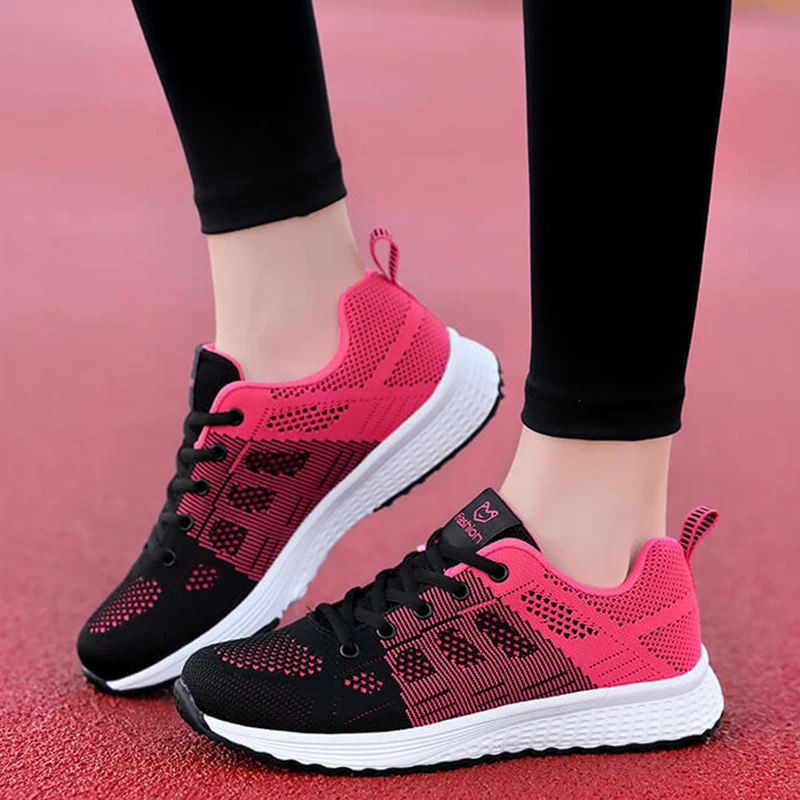 

Women Shoes Casual Sneakers Women Trainers Fasion Lace-Up Breathable Mesh Walking Shoes Women Tenis Feminio