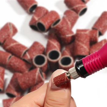 

Cylindrical Head Grinding Nail Polishing Wheel Grinding Special Grinding Ring Nail Drill Manicure Tool 80#120#180# 50/100pack