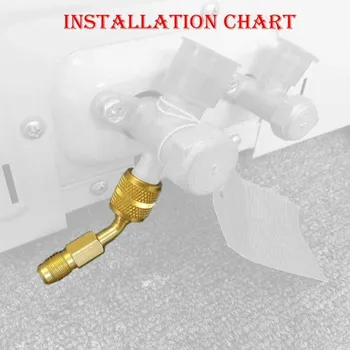 

For R410A Air Conditioning Adapter Car Air Conditioning Hose Valve Charging Valves Quick Safety Coupler Connector Adapter