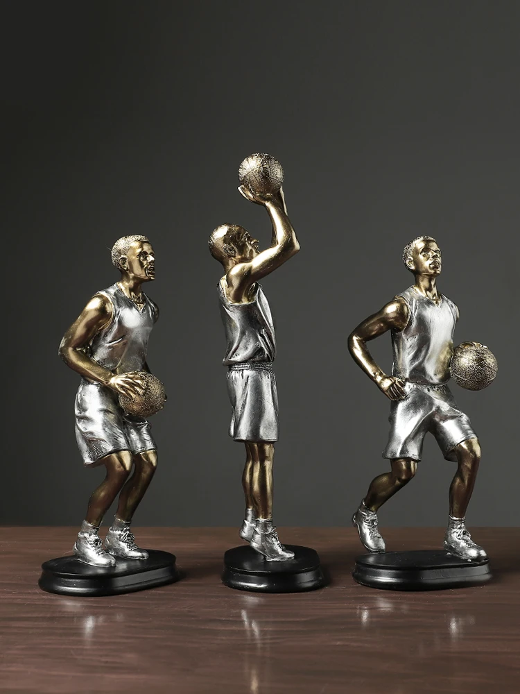 Creative Basketball Player Figurines Resin Statue Modern Home Decor