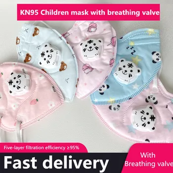 

FFP2 Mascarillas Student Child KN95 Masks with Breathing Valve 5Layers Filter Reusable Anti-fog Protective Mouth Mask Respirator