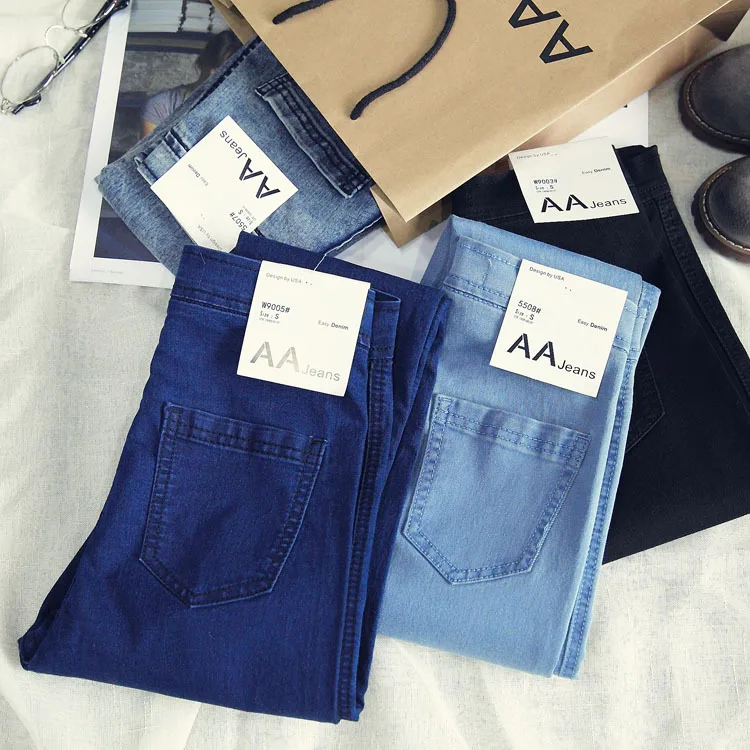 Джинсы aajeans в европейском и американском стиле, обтягивающие, эластичные, с высокой талией, женские ковбойские леггинсы, женские