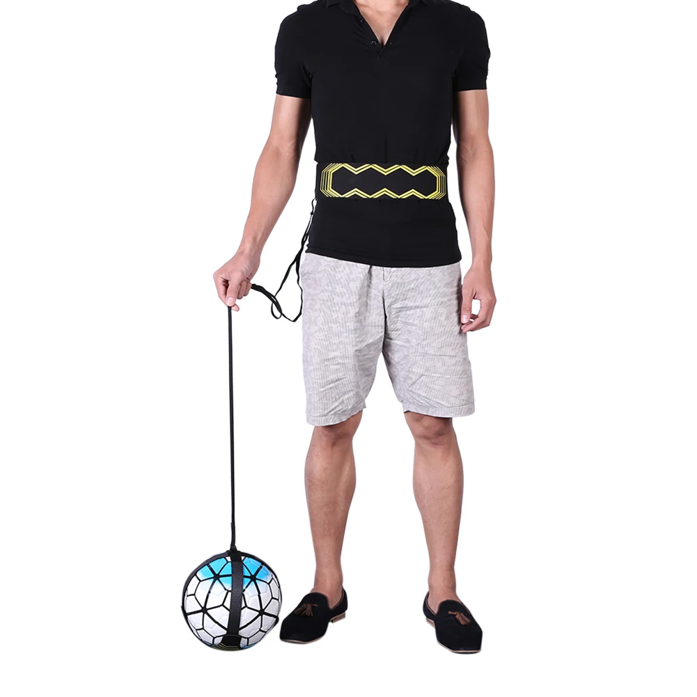 Soccer Ball Practice Belt Football Kick Training Belt Adjustable Trainer Train Equipment Practice Hands Kids Adult Soccer