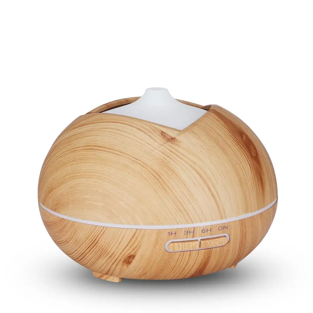 Light Wood NMT-041, 400 мл, меняющий цвета, 7 светодиодный светильник, увлажнитель воздуха, Ароматический диффузор, очиститель воздуха для дома - Цвет: Light Wood