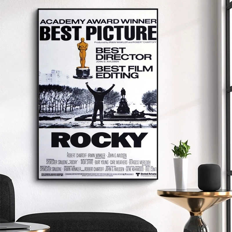 

Rocky Balboa 1976 Movie Canvas Painting Classical Posters and Prints Quadros Wall Art Picture for Living Room Home Decor Cuadros