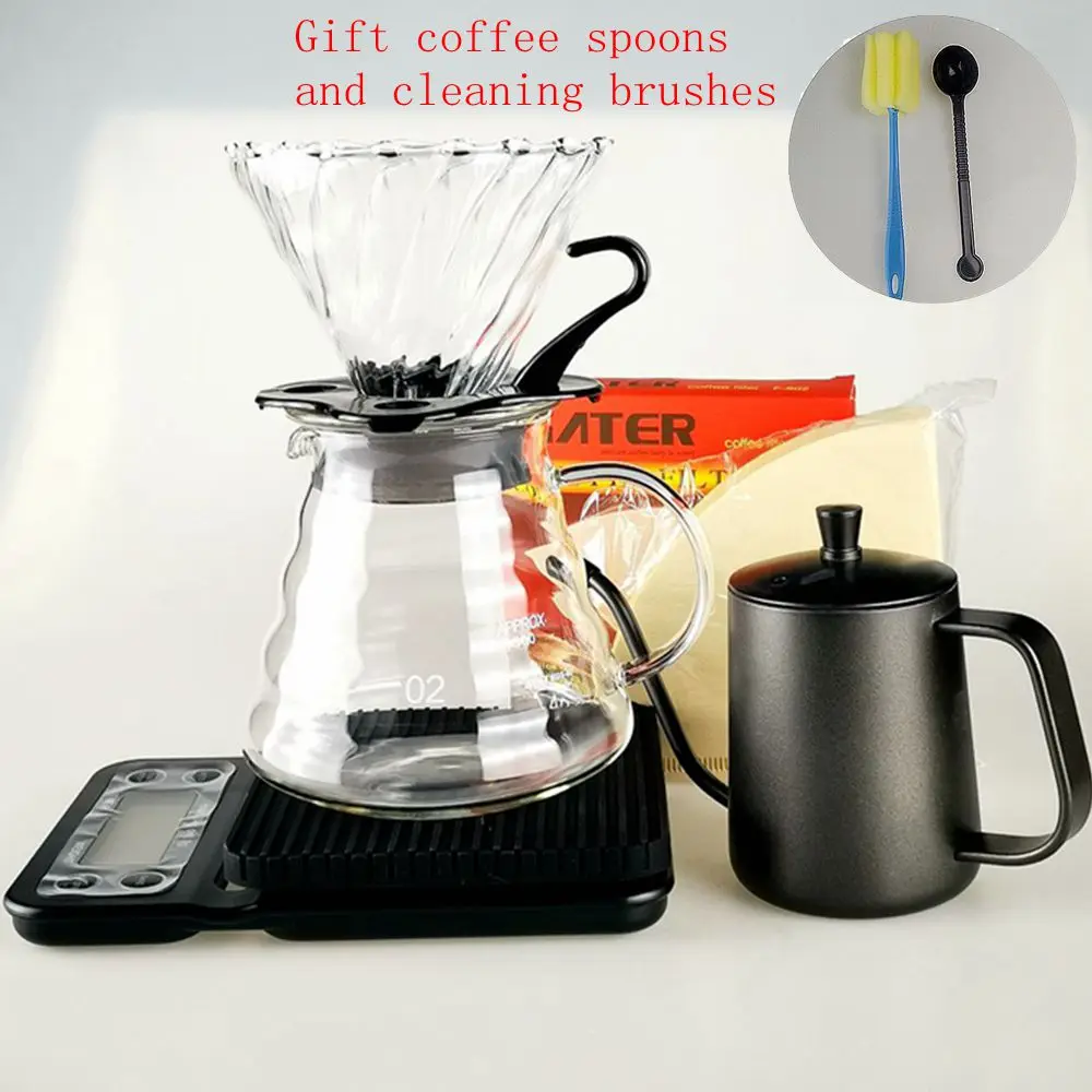2020 Новинка V60 фильтр чашка кофейное ситечко Набор электронные весы для кофе 350 мл