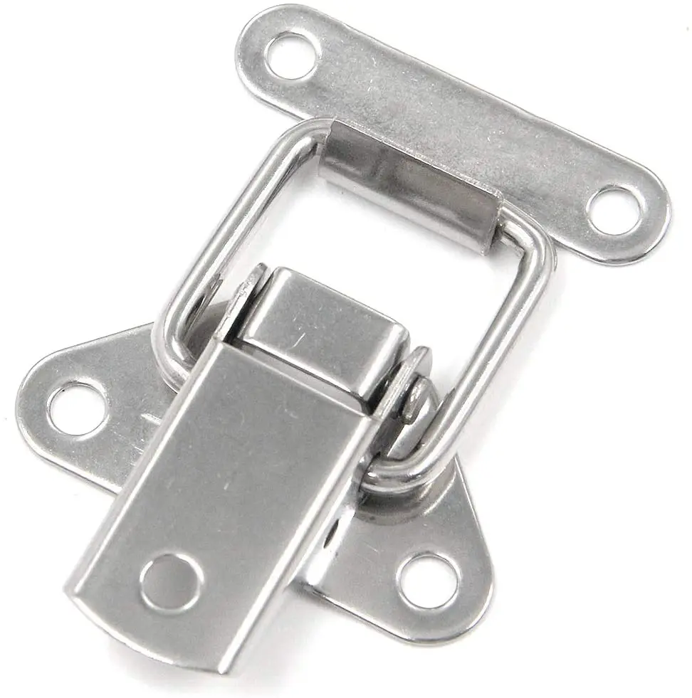 5pcs Stainless Steel Hasp Toggle Latch Mini Clamps Box Clasp Buckle Trunk Latch Catches Cabinet Hasp Toolbox Toggle Lock