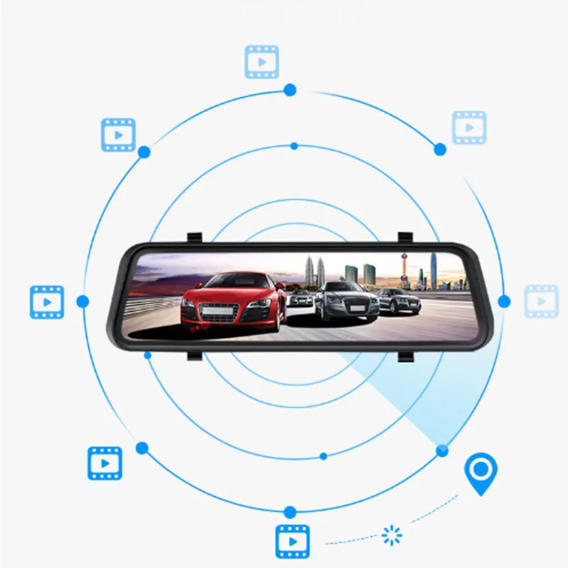New 9.35-Inch Car Dvr Streaming Media Dual Lens Intelligent Rearview Mirror Driving Recorder Hd Reversing Image