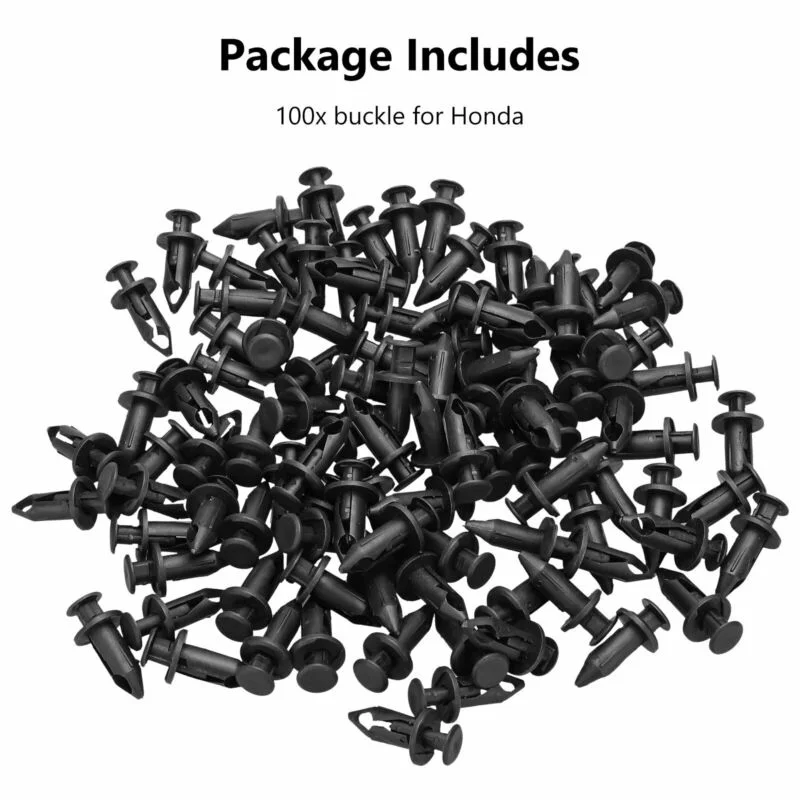 Part Fender Clips 100pcs Set Kit ATV Body Rivets Black Plastic High quality ReplacementAuto