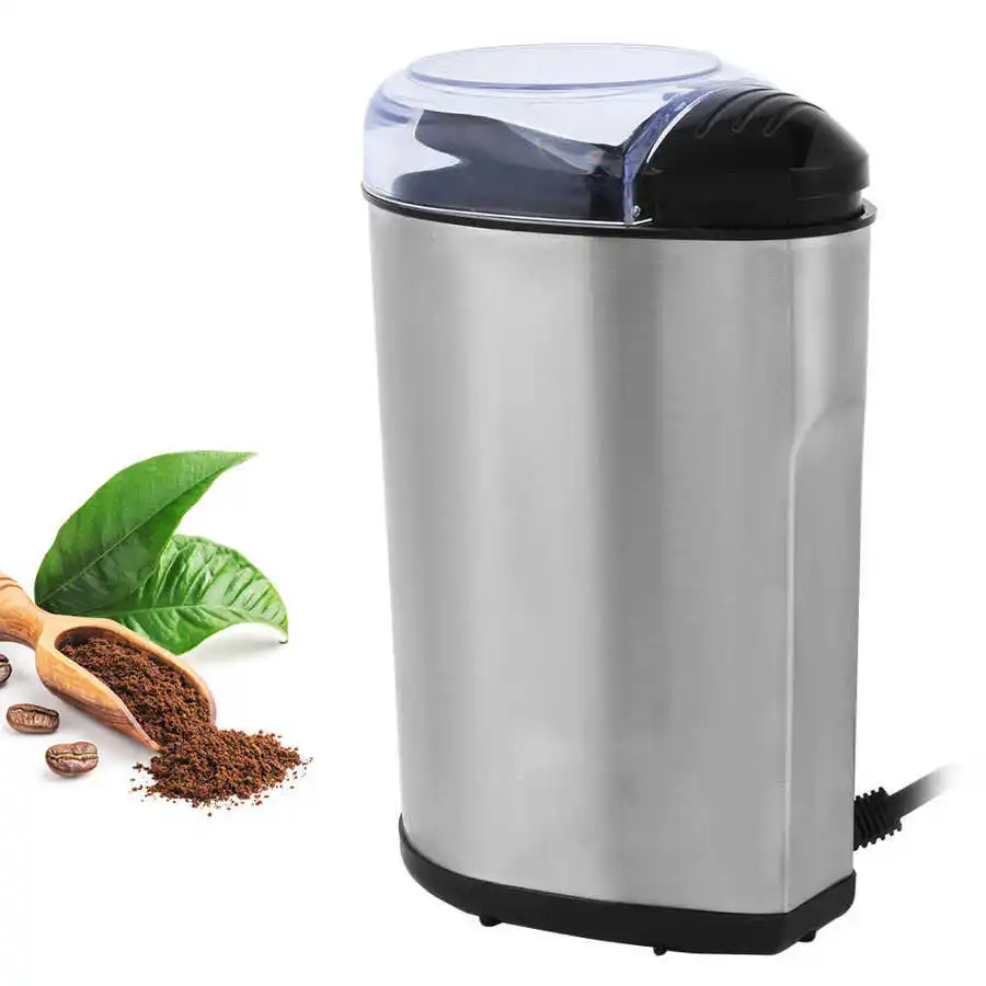 

Electric Coffee Grinder 200W Powerful Home Beans Spices Seed Herbs Nut Stainless Steel Blade Coffee Bean Grinder EU Plug 220V