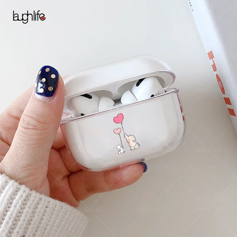 Мягкий противоударный чехол для Apple Airpods Pro с симпатичной милой bluetooth-гарнитурой