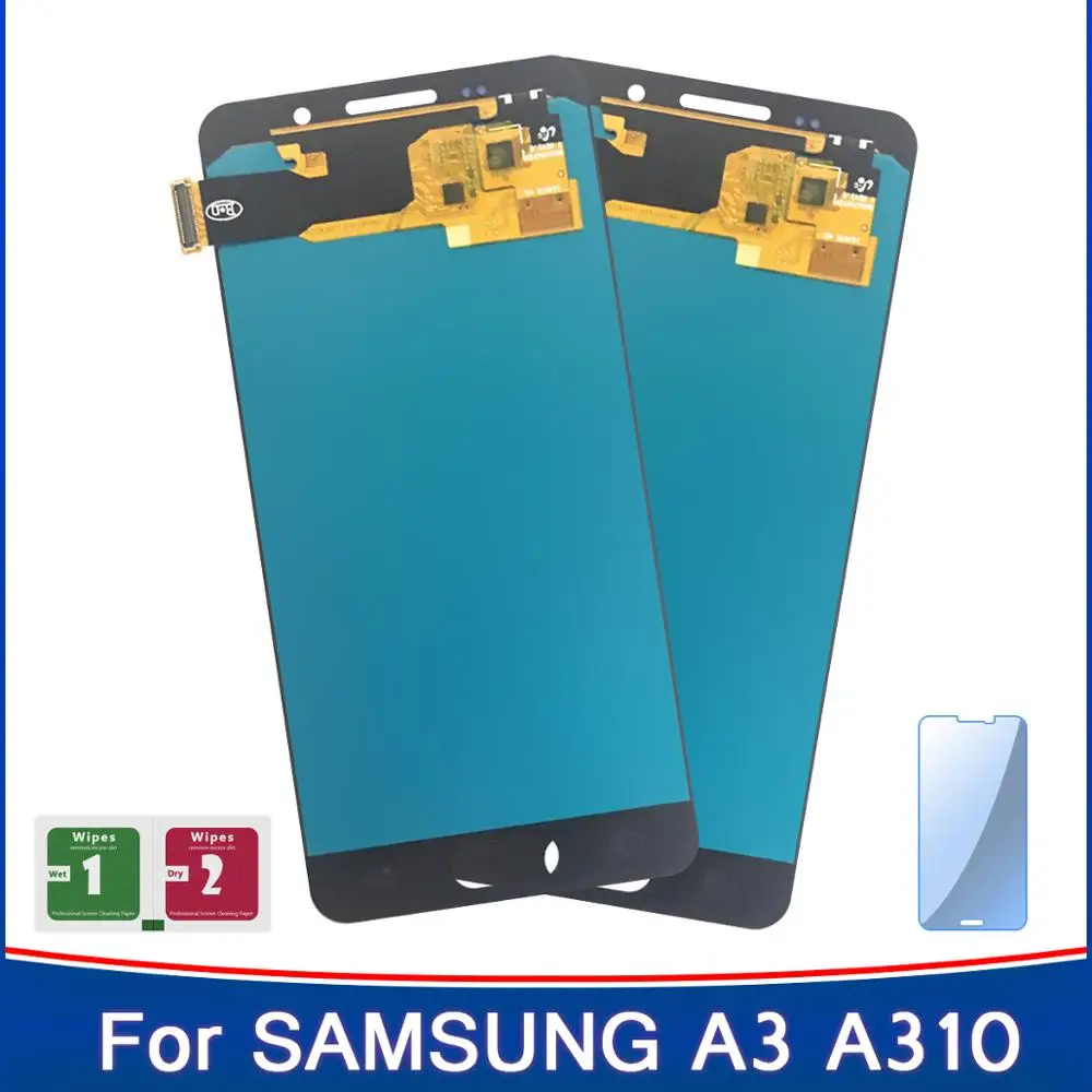 

2PCS A3 High Quality Super Amoled Display For Samsung Galaxy A3 2016 A310 A310F A310H A310M A310Y Adjustable LCD Touch Screen