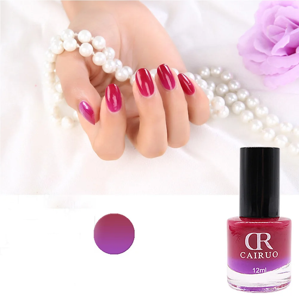 10 цветов 12 мл термальный лак для ногтей нетоксичный градиент температуры меняющий цвет лак