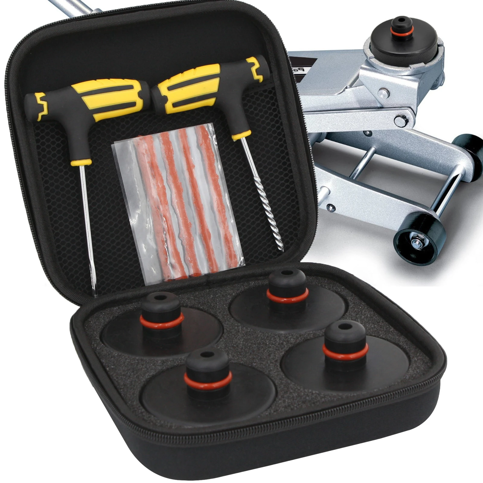 4pcs Car Rubber Floor Lifting Jack Pad Adapter Pucks Tool Chassis For