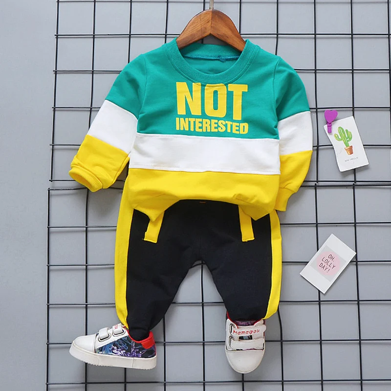 Infant Children Boys Girls Autumn Sport Hoody Pant Clothing Set Baby Kids Clothes Costume Outfit Suit Toddler Tracksuit Clothing baby outfit matching set