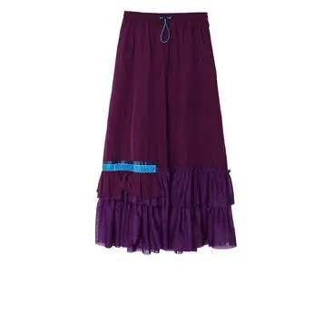 Осень зима Новая коллекция длинная гофрированная юбка с капюшоном Женский комплект - Цвет: Skirt