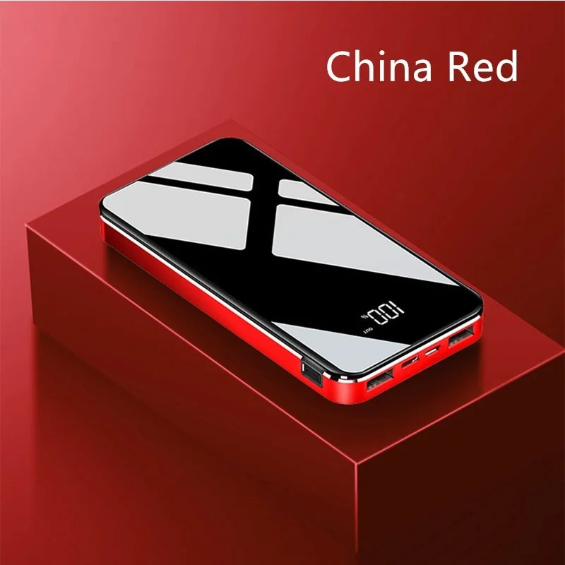 Xiaomi полноэкранный внешний аккумулятор 30000 мАч Внешний аккумулятор портативное быстрое зарядное устройство для всех смартфонов водонепроницаемый - Цвет: Red 30000mAh