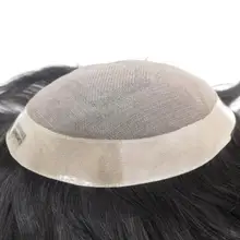 Tsingtaowig, тонкое моно с NPU накладка из искусственных волос для мужчин, система человеческих волос, мужской парик волос протез