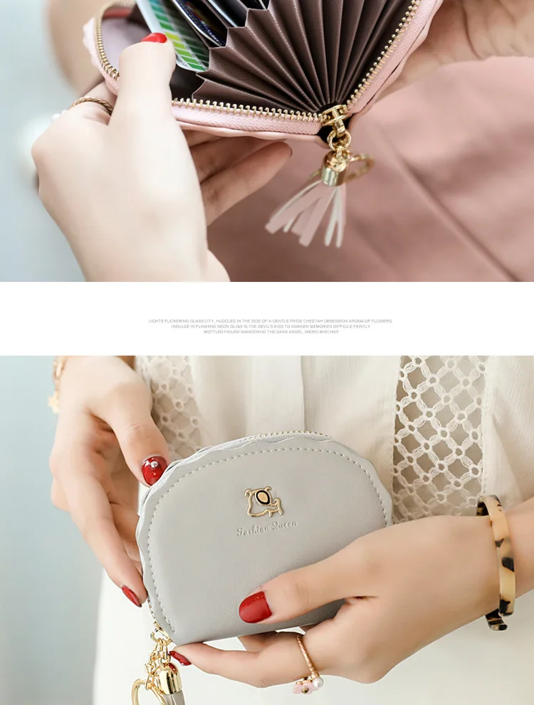 New Style Organ Wallet Women's Korean-style Cute Students Tassels Wallet Hipster Mini Card Bit More Wallet