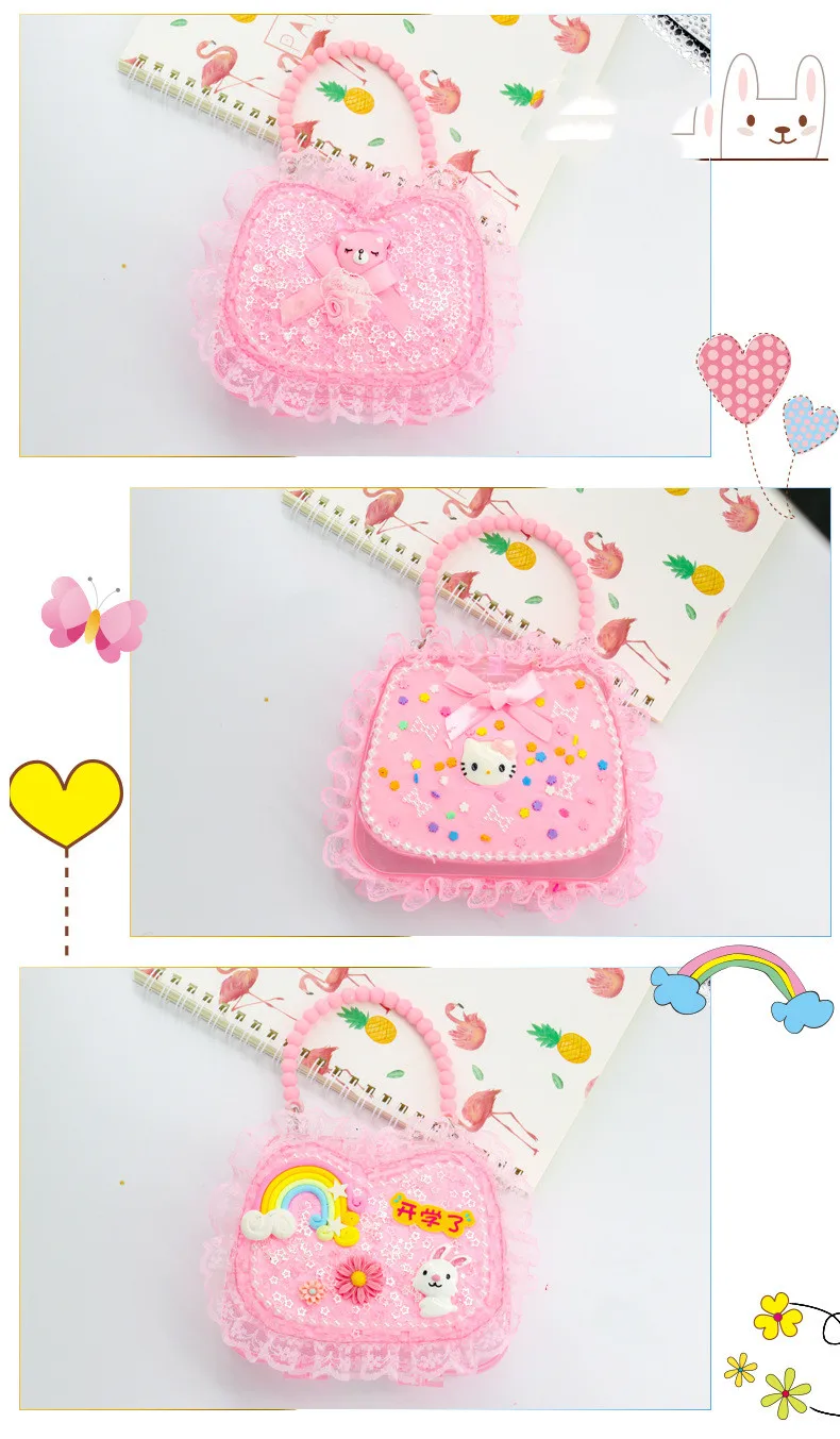 Детский творческий DIY Монтессори крем клей мультфильм сумочка коробка для хранения обучающая игрушка материал сумка подарки на день рождения для детей