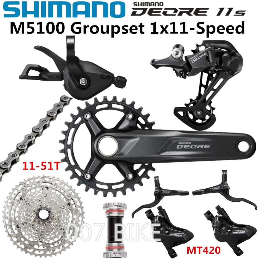 SHIMANO DEORE M5100 Groupset MTB Bike 1x11 Speed 2x11 11 42T 51T переключатель заднего переключателя
