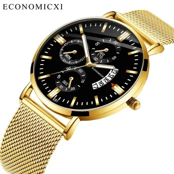 

Luxury Brand Women Watch RoseGold Quartz Watches Ladies Stainless Steel Mesh Slim Watch Female Clocks Relogio Feminino C143