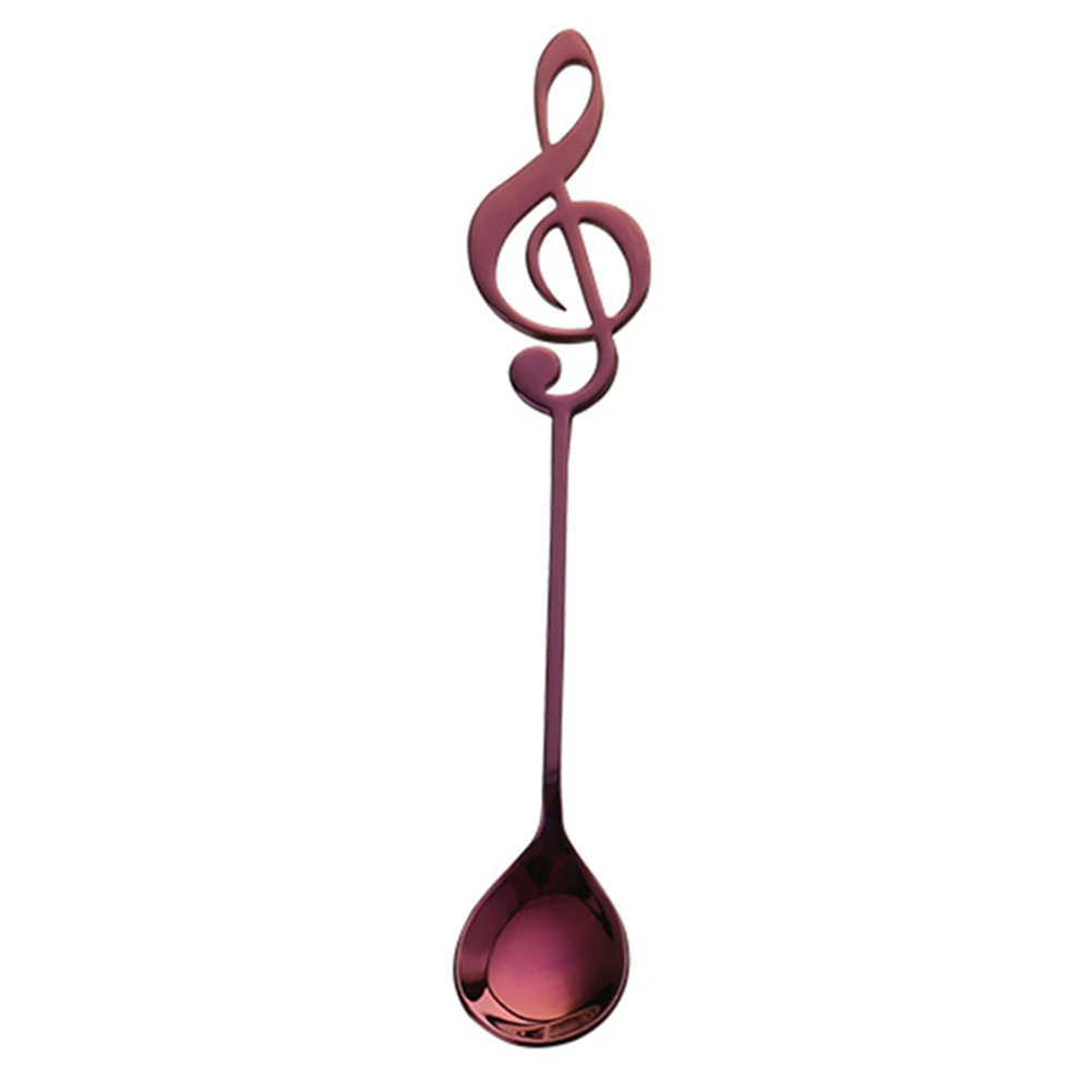 Stainless Steel Musical Notes Ice Cream Coffee Tea Stirring Spoon Tableware