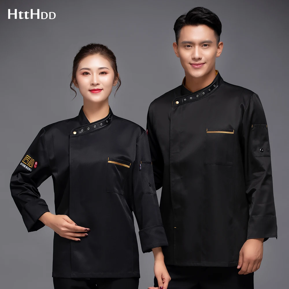 

wholesale High-quality chef jacket restaurant chef breathable work clothes baking chef long-sleeved uniforms customized logo
