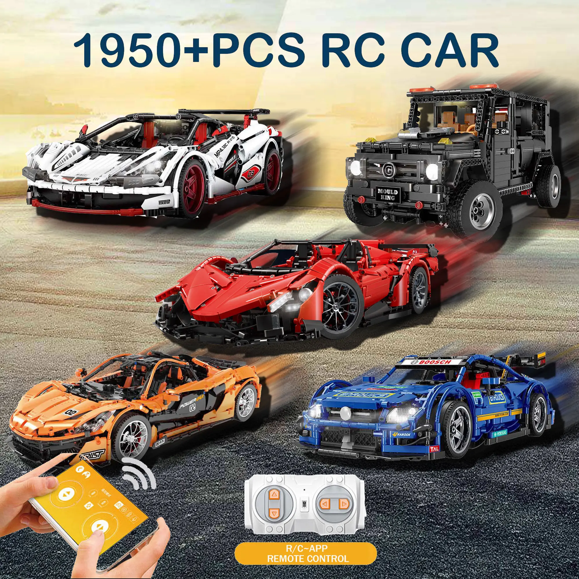 

Legoing Technic SUV G500 McLaren P1 Veneno Motor Function MOC APP RC Sports Car icarus Model Set Block Legoing Toys For Children