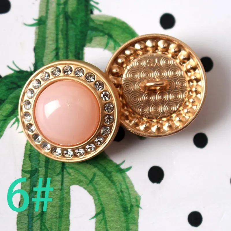5pcs 25mm 7colors Metal style buttons Alloy garment accessories DIY materials,sewing Accessories wedding craft supplies - Цвет: H11-6