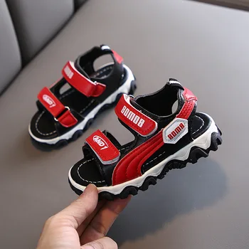 

Children Sandals Summer Boys Beach Shoes Soft Bottom Antiskid Sandalias Niño Alphabet Open-toed Breathable Kids Casual Sandale