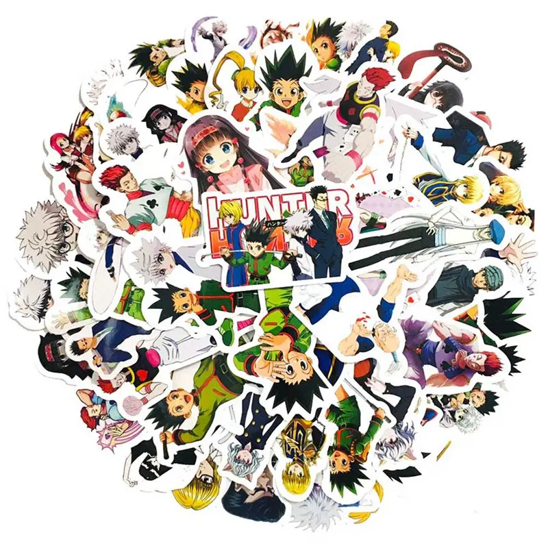 

50 Pcs/lot HUNTER X HUNTER Anime Stickers Decal For Car Laptop Suitcase Skateboard Motorcycle Notebook Toys Stickers For KIDS