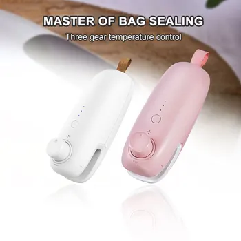 

Portable Heat Sealer Plastic Package Storage Bag Mini Sealing Machine Handy Sticker and Seals for Food Snack Kitchen Accessories