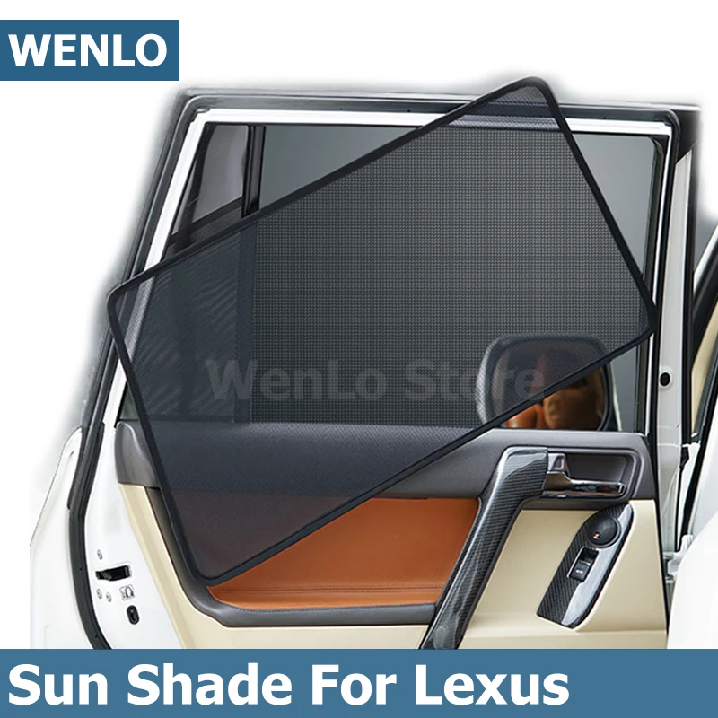 

WENLO 4Pcs Magnetic Car Side Window Sunshade Cover For LEXUS GS300 GS350 GX400 GX460 HARRIER 30 60 LX570 IS IS200 IS250 IS300
