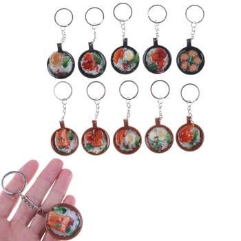 

1pcs Novelty Key Chain Christmas Birthday Gift Cute Simulation Food Keychain Simulation Food Pendant Key Ring