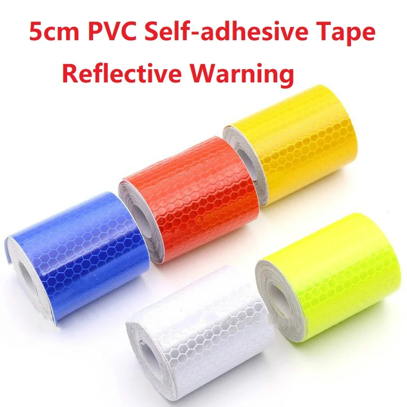 

5cmx3m Reflective Film Warning Strip Reflective Tape Safety Mark Car Van Traffic Sign PVC Crystal Lattice Reflector Sticker