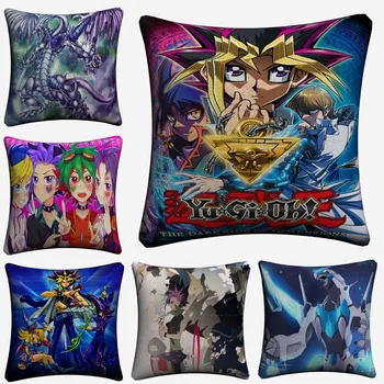 

Yu Gi Oh Anime Game Figures Cotton Linen Cushion Cover For Sofa Seat Car 45x45cm Throw Pillow Case Home Decor Almofada