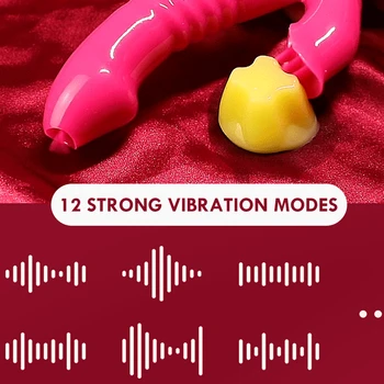 3 In 1 Vibrators for Women 12 Mode Vibrating Anal Tongue Licking Clitoris Stimulator G Spot Massager Erotic Sex Toys for Women 2