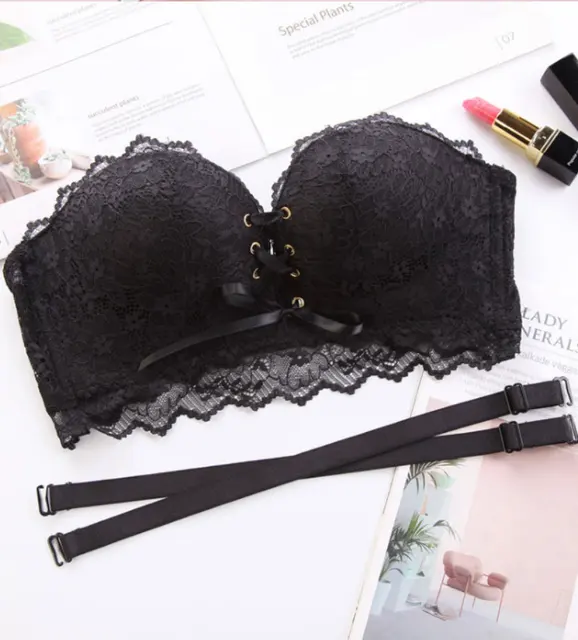 Fashion Wedding Underwear Add 2 Cup Support Padded Push Up Bra Thickened Strapless  Bras Size 32