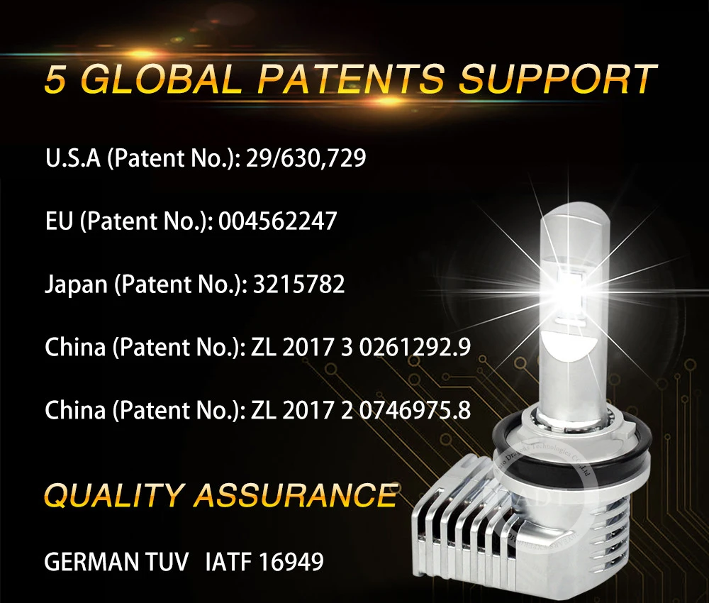 Autodragons P20 светодиодный фар 5200LM IP65 40W 5202 9004 9007 9012 H4 H7 PSX24W PSX26W