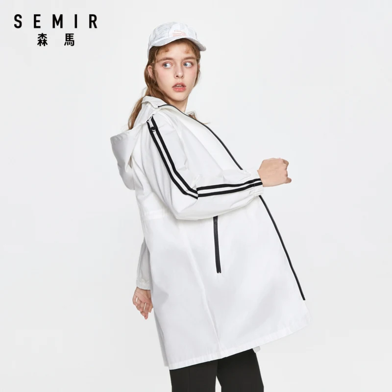 Тренчкот Semir Женский свободного покроя модная спортивная куртка повседневный