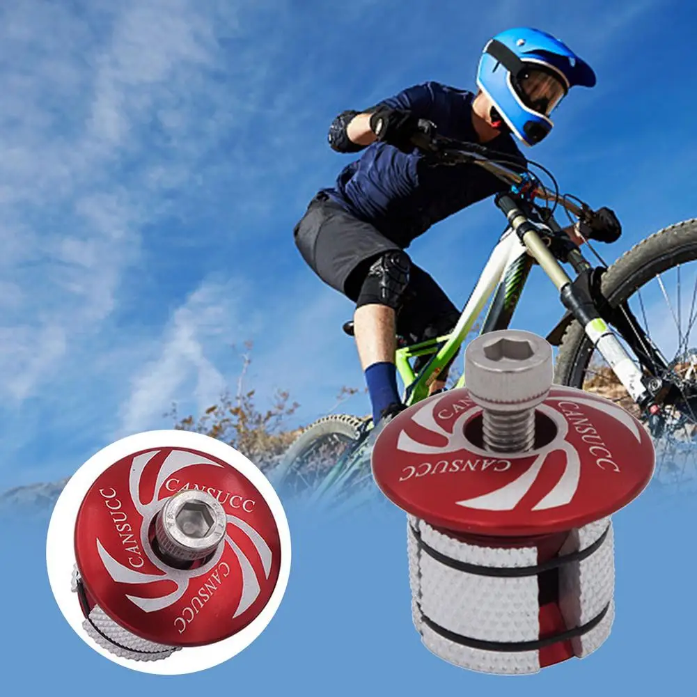 23.5/ 25.8mm Bicycle Front Fork Bowl Sun Flower Hanging Core Nut Ultralight Bike Expansion Headset Expander Top Cap Plug | Спорт и