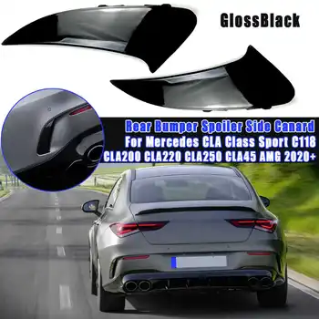 

2PCS Splitter Rear Bumper Canards Spoiler For Mercedes CLA Class Sport C118 CLA200 CLA220 CLA250 CLA45 for AMG 2020+ ABS Black